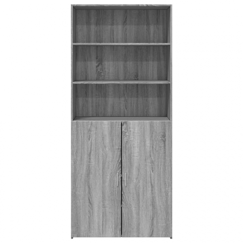 Highboard Grau Sonoma 80x42,5x185 cm Holzwerkstoff