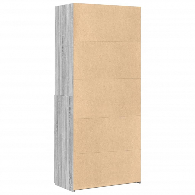 Highboard Grau Sonoma 80x42,5x185 cm Holzwerkstoff