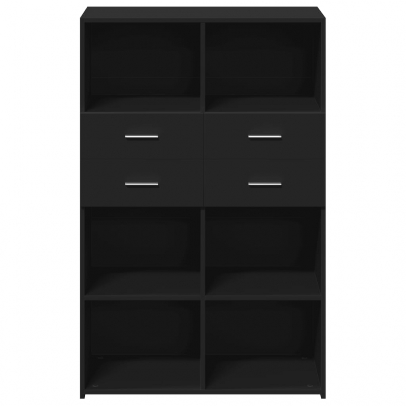 Highboard Schwarz 80x42,5x124 cm Holzwerkstoff