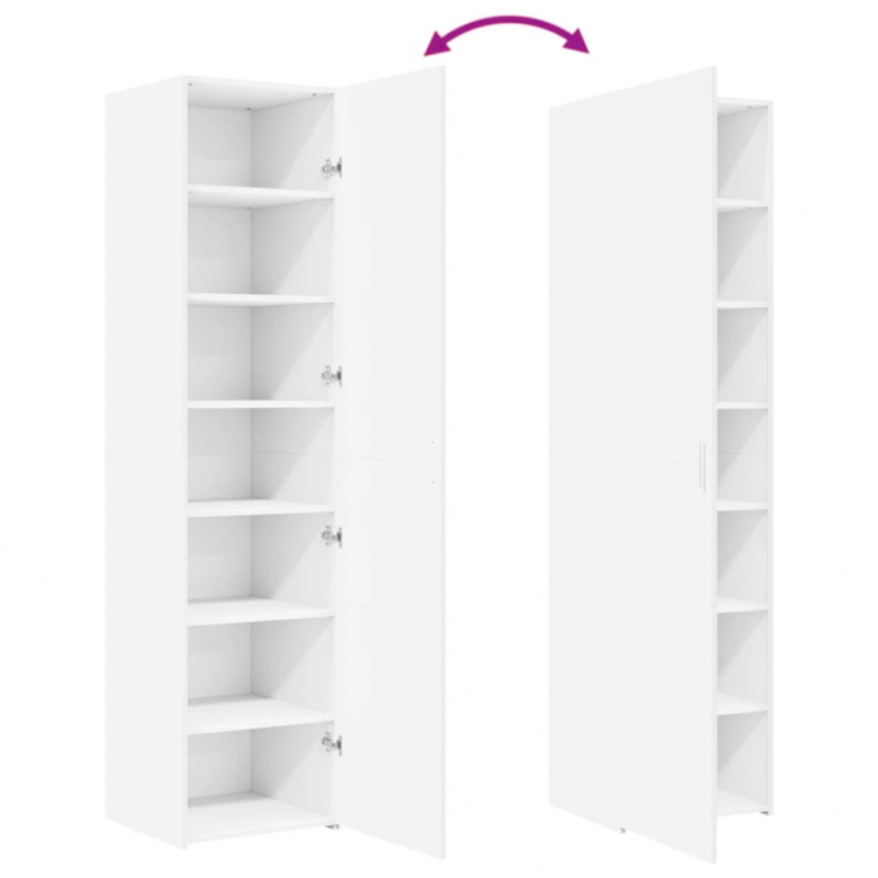 Highboard Weiß 45x42,5x185 cm Holzwerkstoff