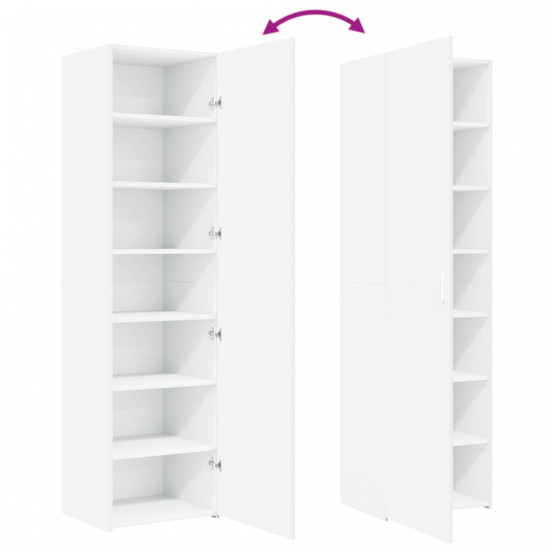 Highboard Weiß 50x42,5x185 cm Holzwerkstoff