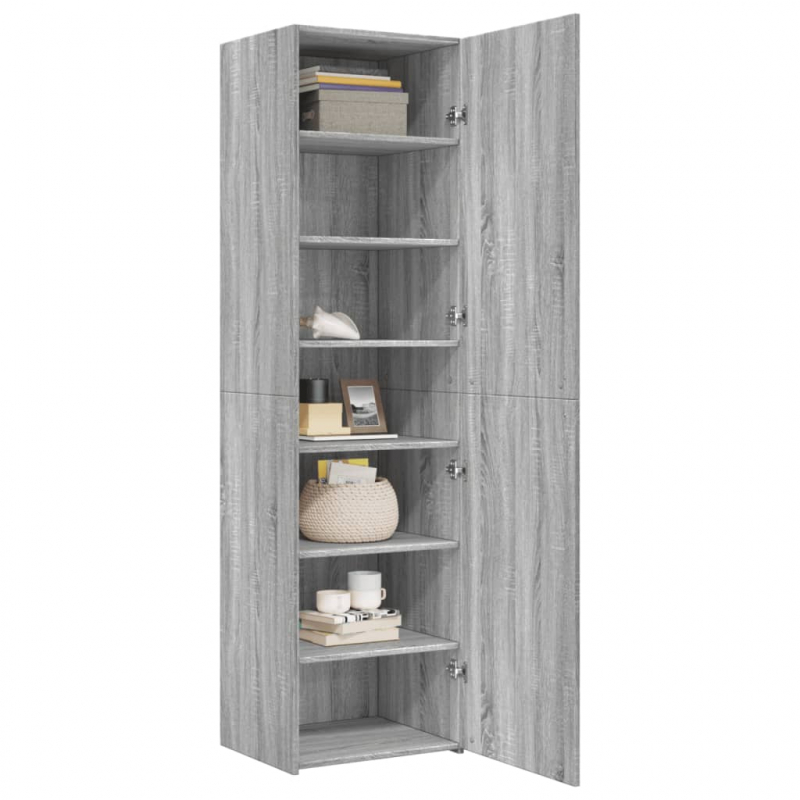 Highboard Grau Sonoma 50x42,5x185 cm Holzwerkstoff