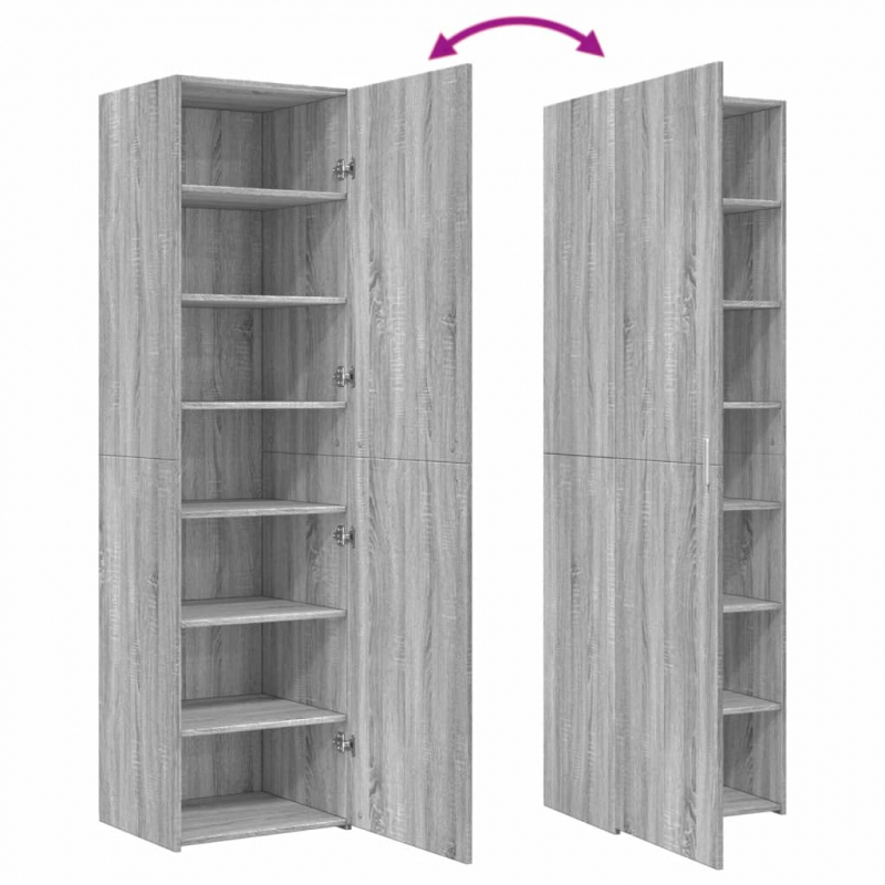 Highboard Grau Sonoma 50x42,5x185 cm Holzwerkstoff