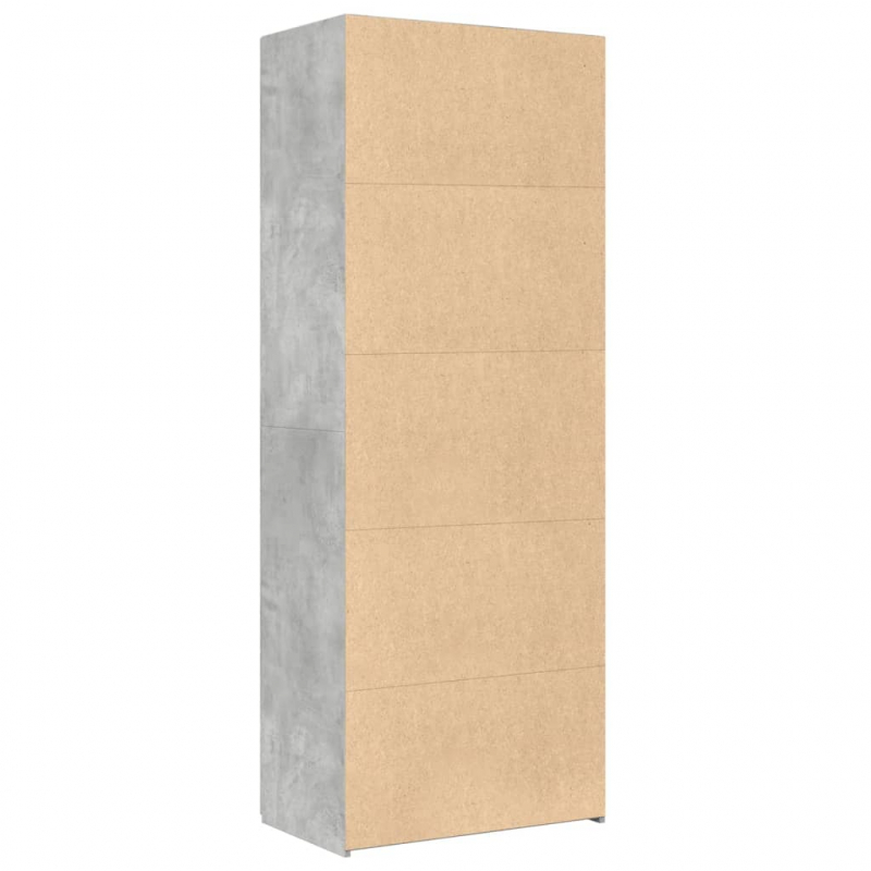 Highboard Betongrau 70x42,5x185 cm Holzwerkstoff