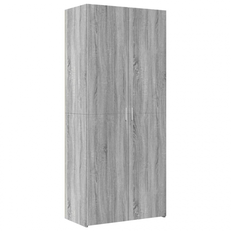 Highboard Grau Sonoma 80x42,5x185 cm Holzwerkstoff