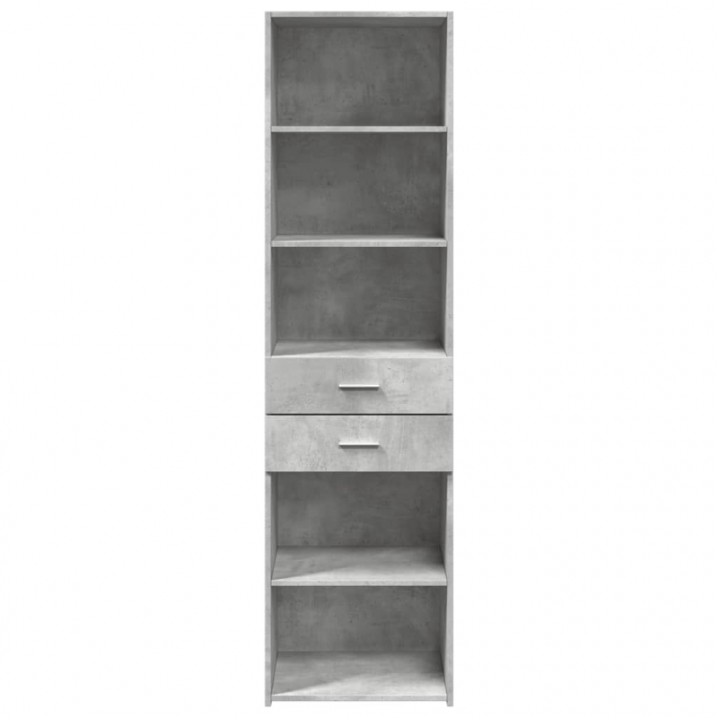 Highboard Betongrau 50x42,5x185 cm Holzwerkstoff