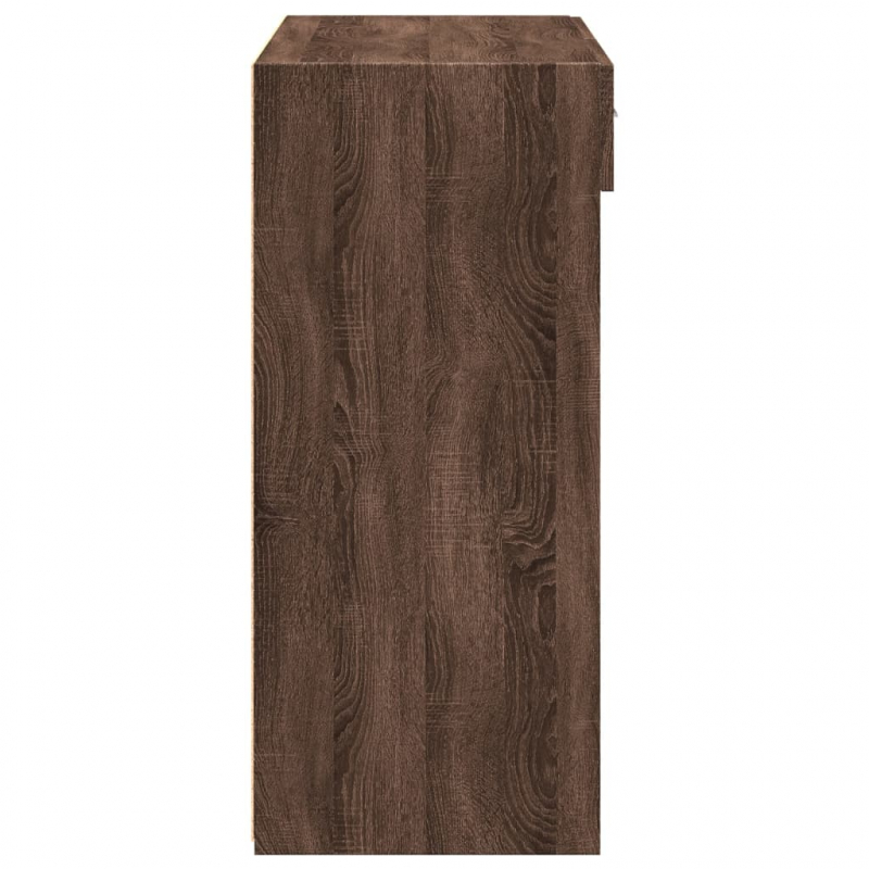 Sideboard Braun Eichen-Optik 80x42,5x93 cm Holzwerkstoff