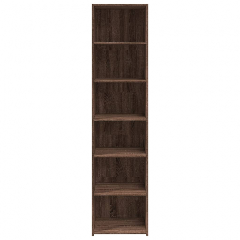 Highboard Braun Eichen-Optik 45x41x185 cm Holzwerkstoff
