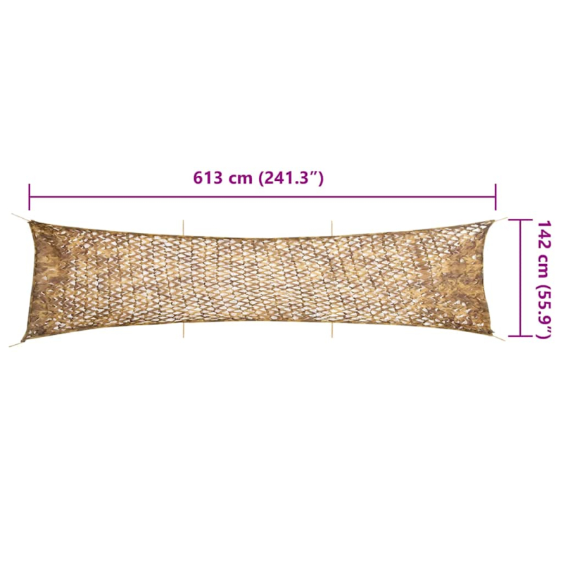 Tarnnetz mit Aufbewahrungstasche 613x138 cm Sandfarbe