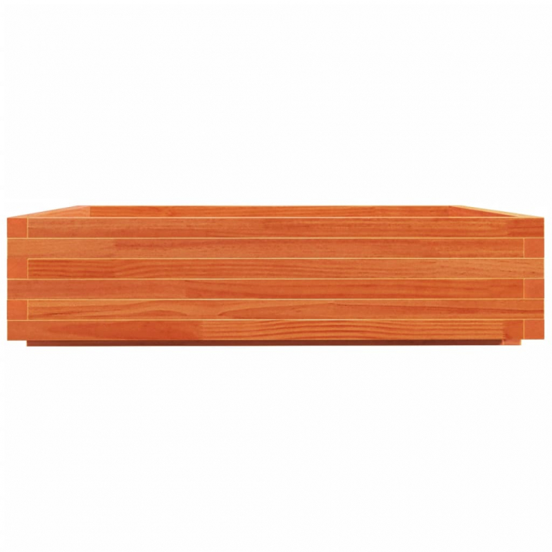 Pflanzkübel Wachsbraun 100x100x26,5 cm Massivholz Kiefer