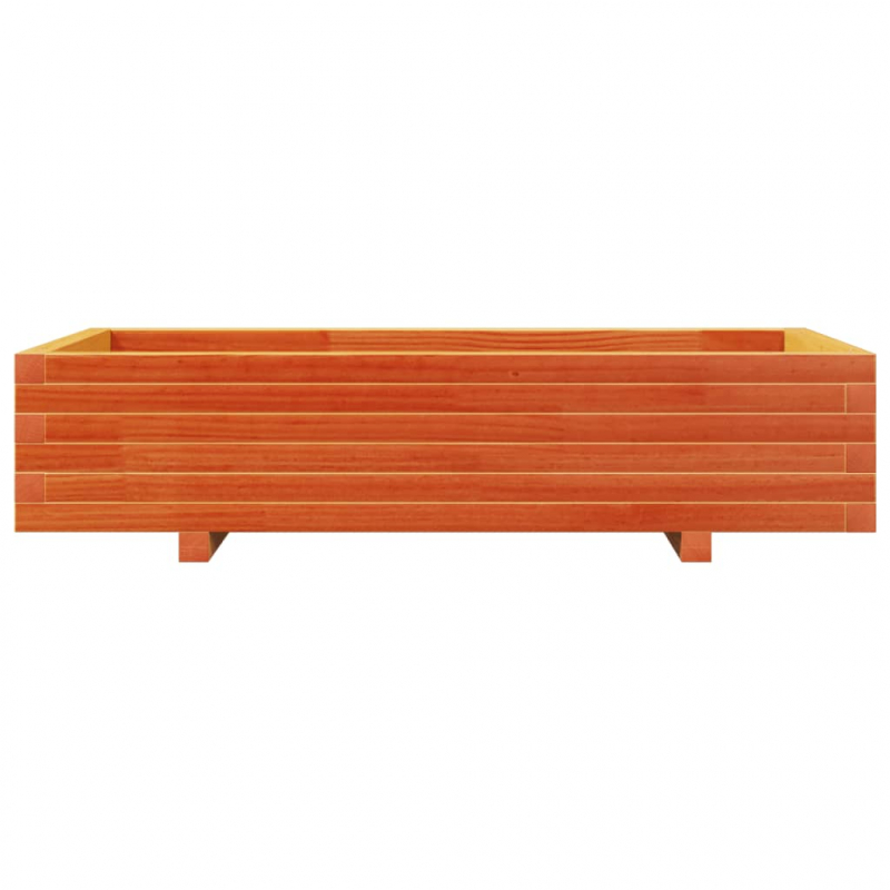 Pflanzkübel Wachsbraun 110x60x26,5 cm Massivholz Kiefer