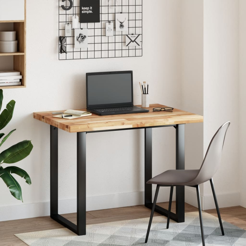 Tischplatte Rechteckig 80x70x4 cm Massivholz Akazie