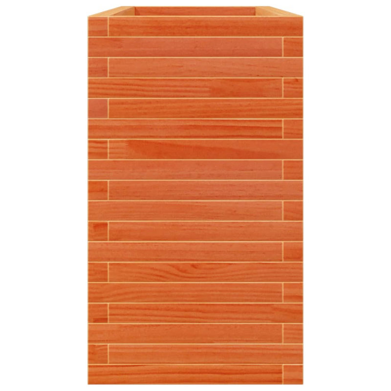 Pflanzkübel Wachsbraun 110x40x68,5 cm Massivholz Kiefer