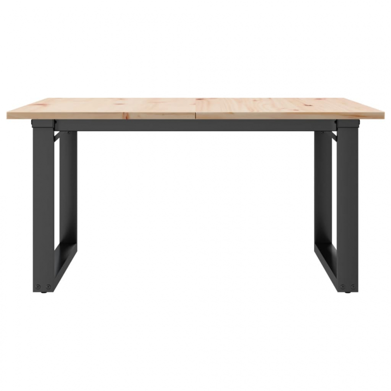 Couchtisch O-Gestell 90x90x45cm Massivholz Kiefer und Stahl