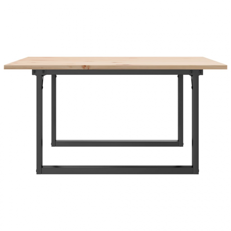 Couchtisch O-Gestell 90x90x45cm Massivholz Kiefer und Stahl