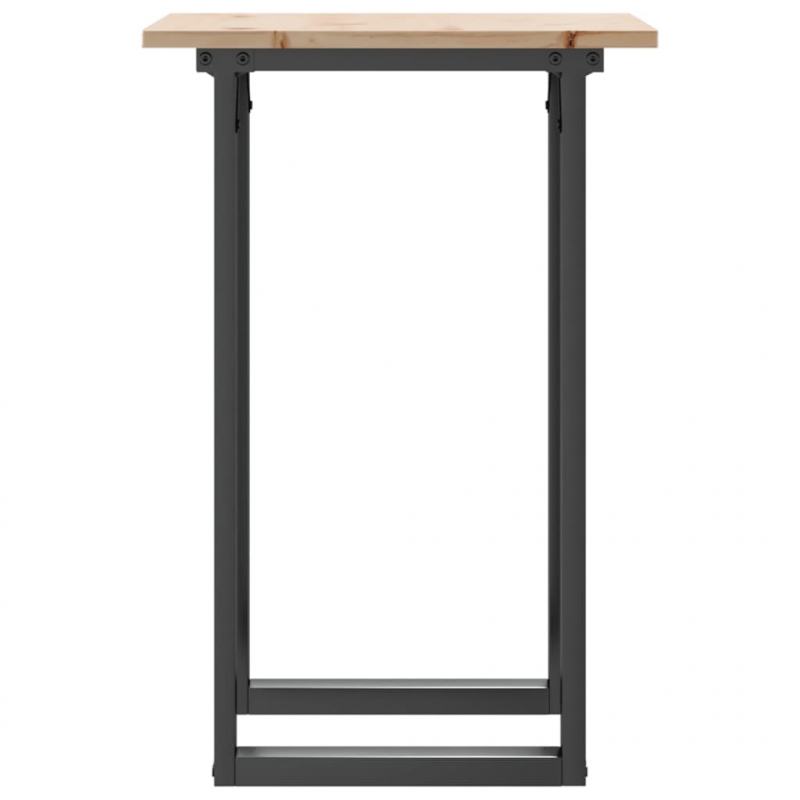 Esstisch O-Gestell 50x50x75 cm Massivholz Kiefer und Stahl