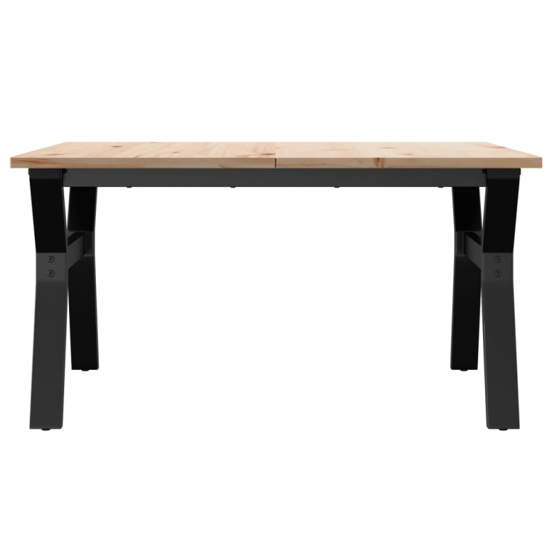 Couchtisch Y-Gestell 90x90x45cm Massivholz Kiefer und Stahl