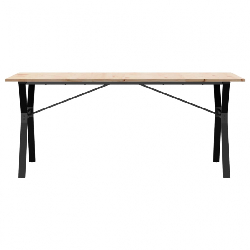 Esstisch Y-Gestell 180x90x75 cm Massivholz Kiefer und Stahl