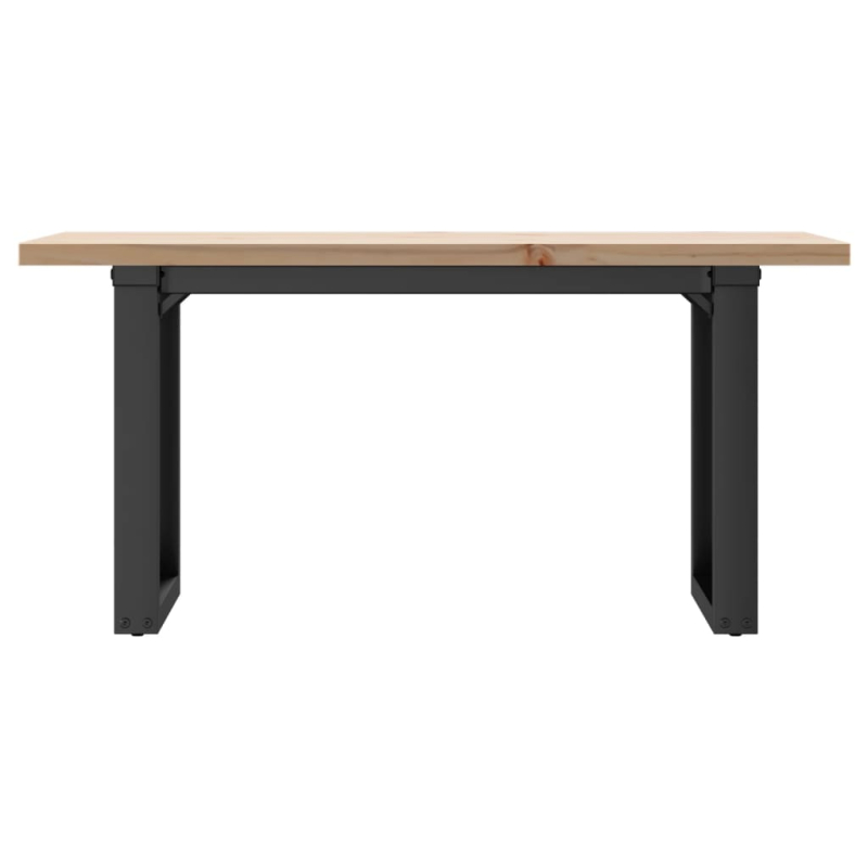 Couchtisch O-Gestell 90x40x45,5cm Massivholz Kiefer & Stahl