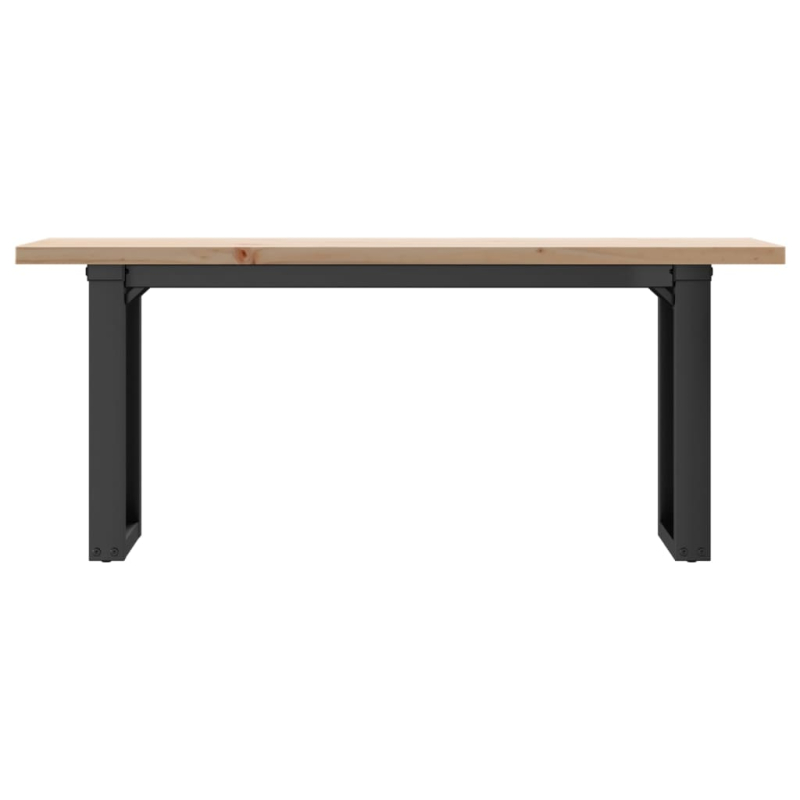 Couchtisch O-Gestell 110x40x45,5 cm Massivholz Kiefer Stahl