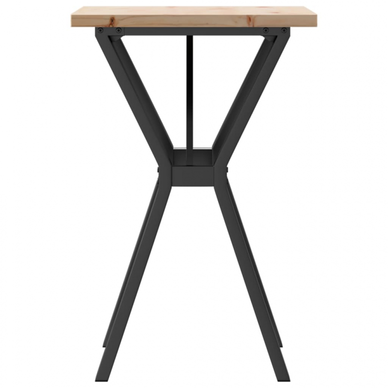 Esstisch Y-Gestell 50x50x75,5 cm Massivholz Kiefer & Stahl