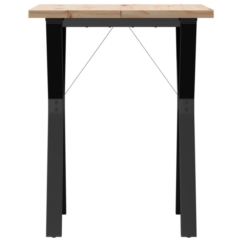Esstisch Y-Gestell 60x60x75,5cm Massivholz Kiefer und Stahl