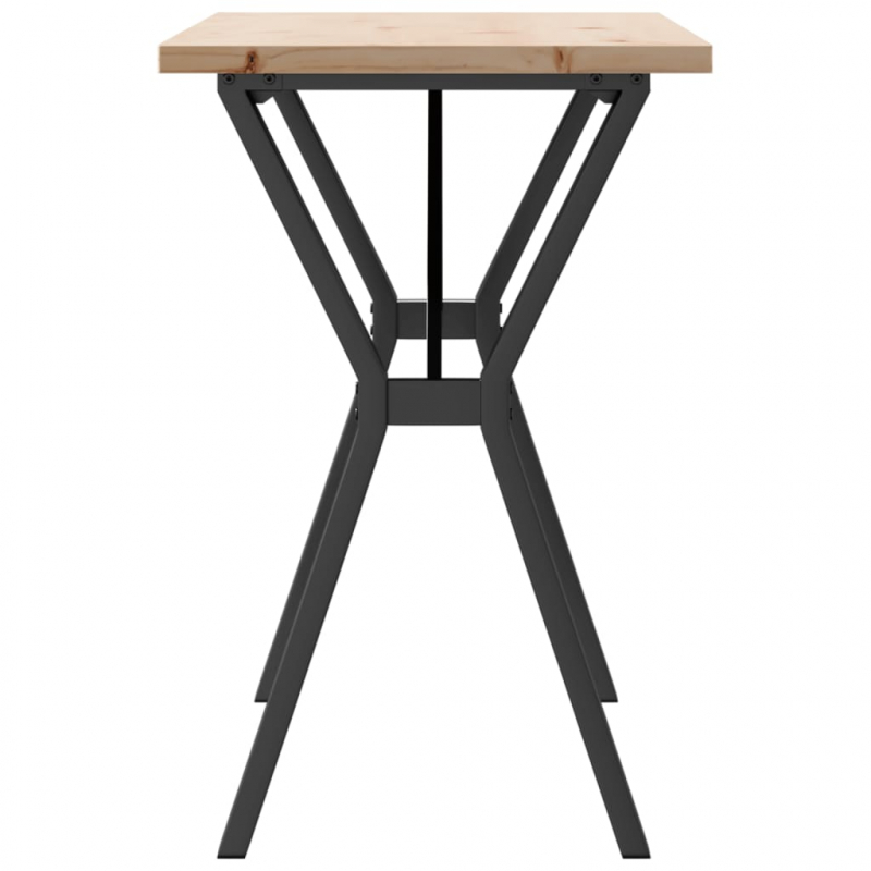 Esstisch Y-Gestell 100x50x75,5 cm Massivholz Kiefer & Stahl