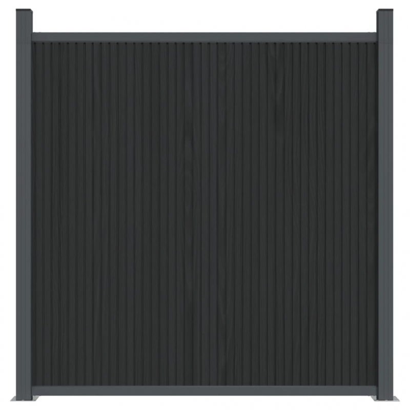 Zaunelement Grau 353x186 cm WPC