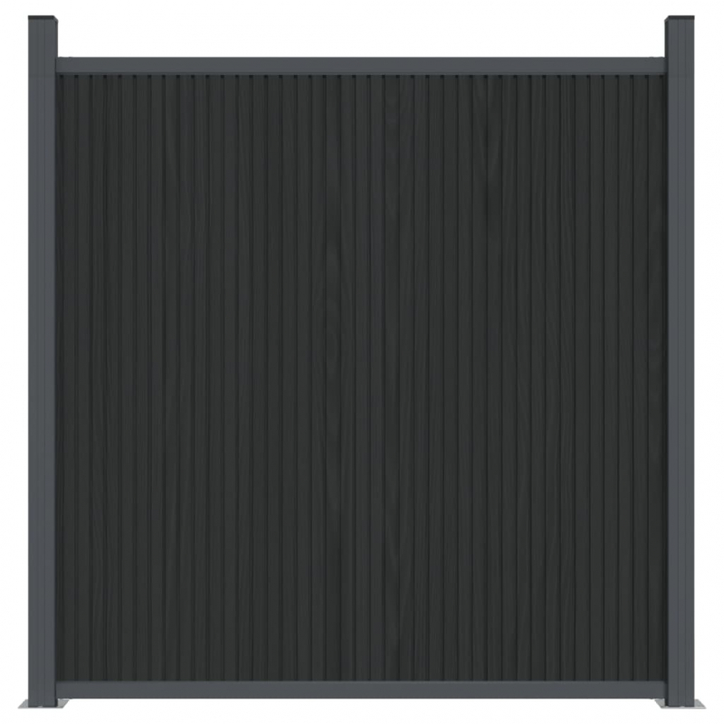 Zaunelement Grau 699x186 cm WPC