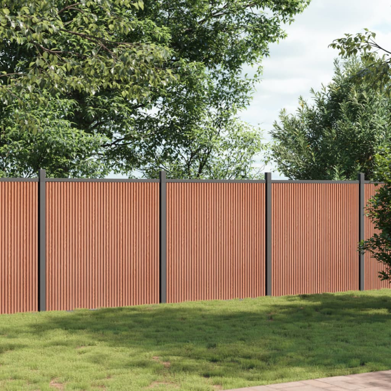 Zaunelement Braun 526x186 cm WPC