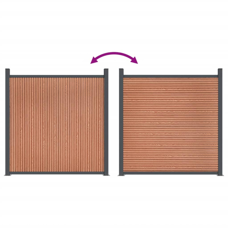 Zaunelement Braun 872x186 cm WPC