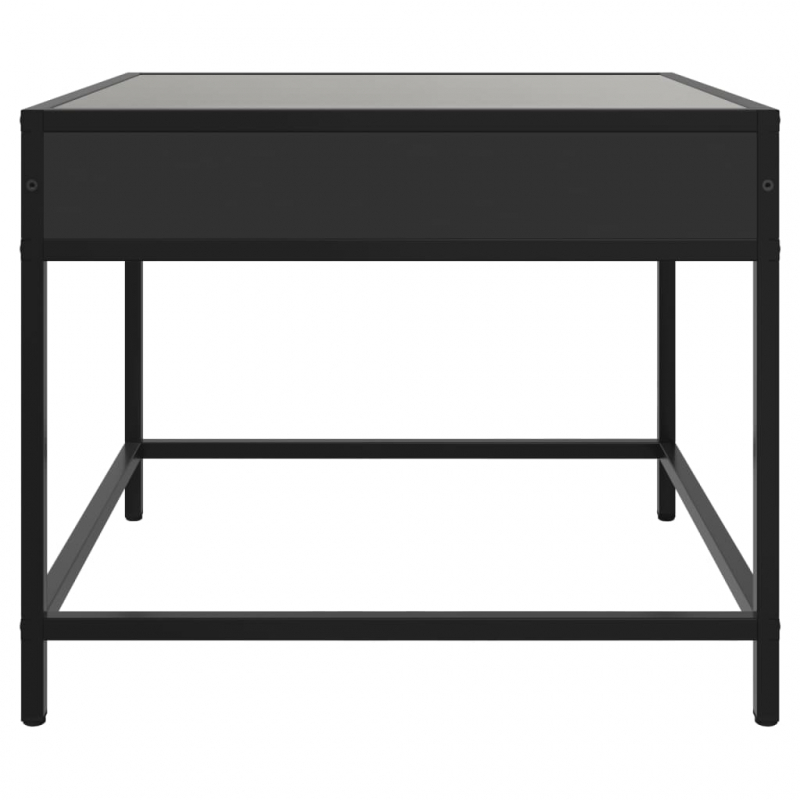 Couchtisch mit Infinity-LED Schwarz 50x50x41 cm