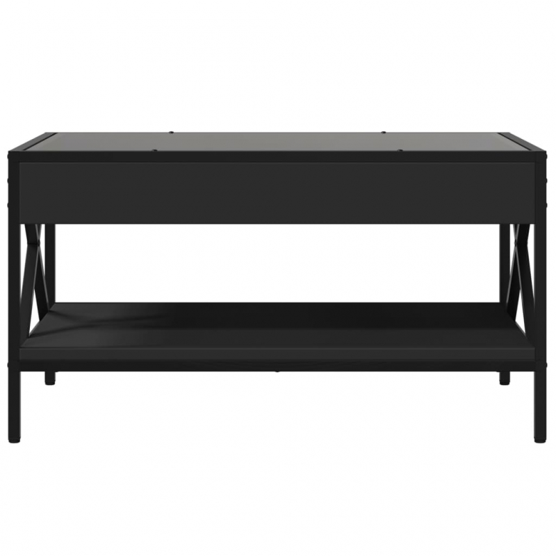 Couchtisch mit Infinity-LED Schwarz 70x50x38 cm