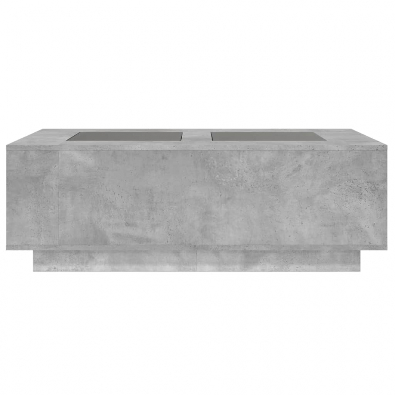 Couchtisch mit Infinity-LED Betongrau 116x69x40 cm