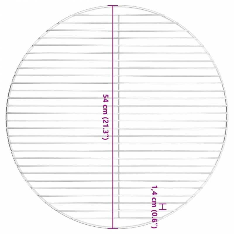 Grillrost Rund Ø54 cm 304 Edelstahl