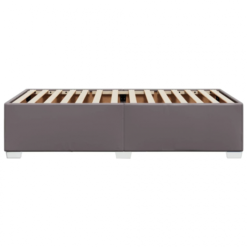 Bettgestell Grau 90x200 cm Kunstleder