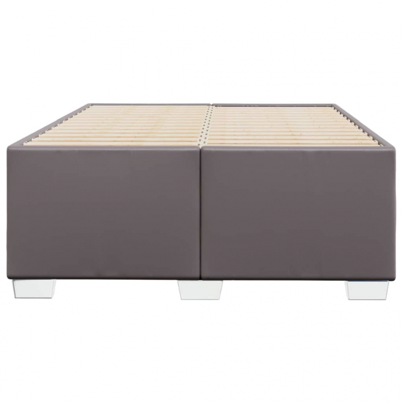 Bettgestell Grau 120x200 cm Kunstleder