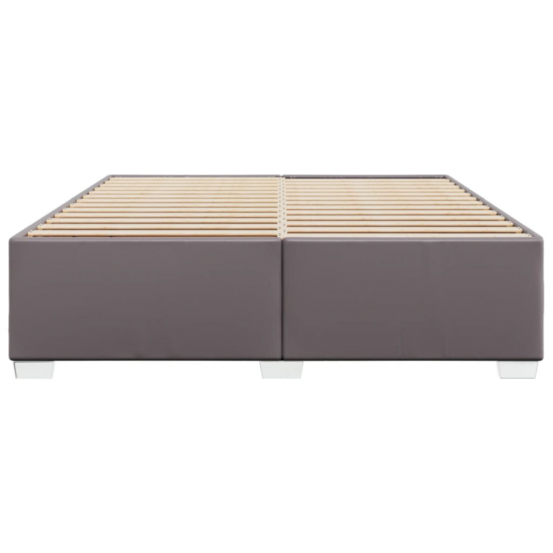 Bettgestell Grau 200x200 cm Kunstleder