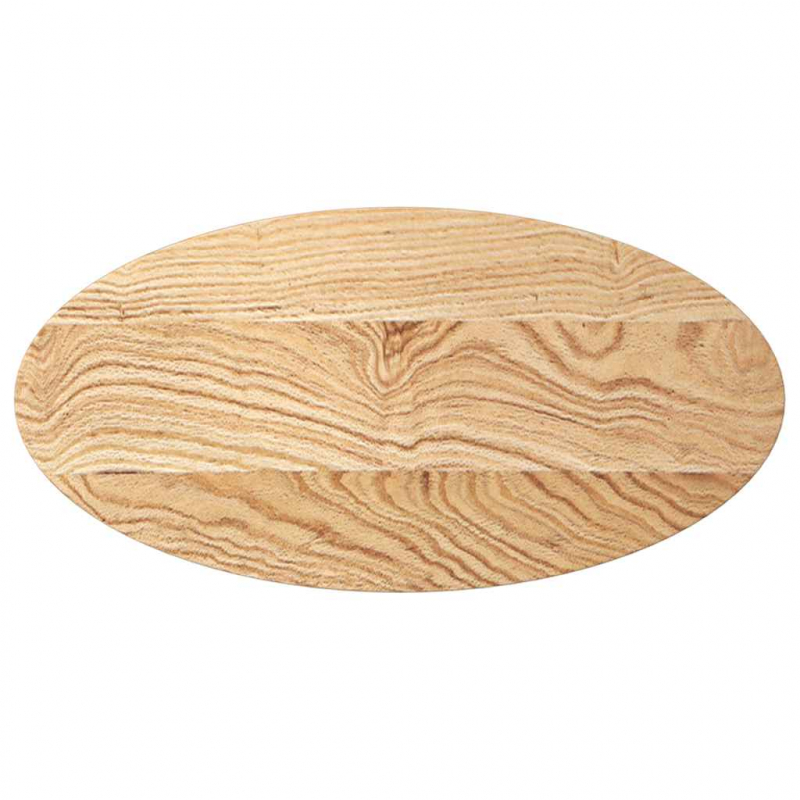 Tischplatte 80x40x4 cm Massivholz Eiche Oval