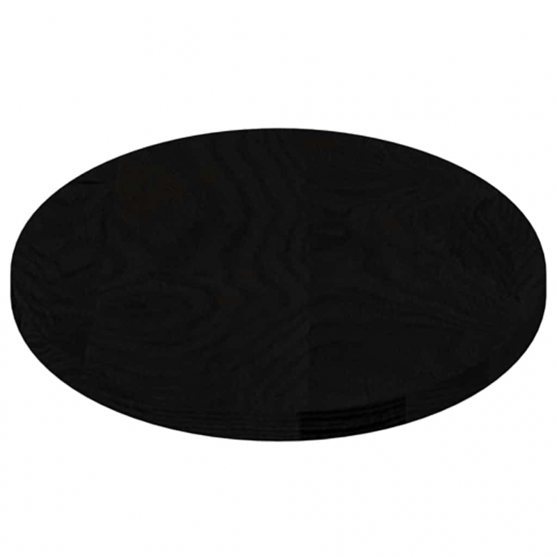 Tischplatte Dunkelbraun 80x40x2 cm Massivholz Eiche Oval