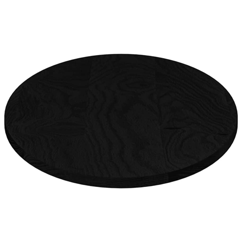 Tischplatte Dunkelbraun 100x50x2 cm Massivholz Eiche Oval