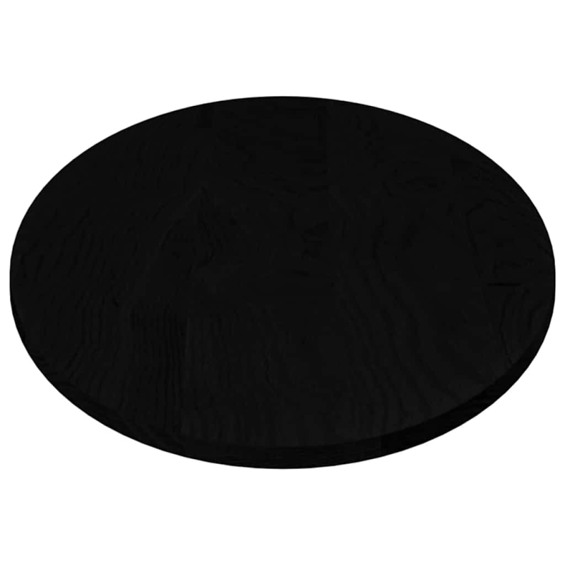 Tischplatte Dunkelbraun 140x60x2 cm Massivholz Eiche Oval