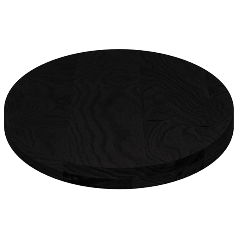 Tischplatte Dunkelbraun 100x50x4 cm Massivholz Eiche Oval