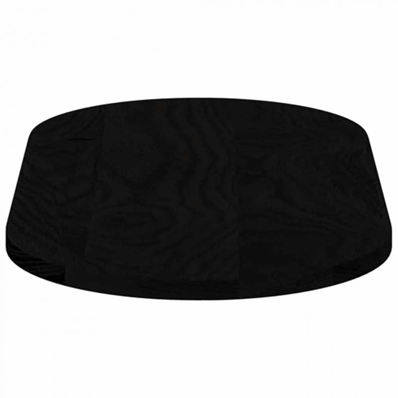 Tischplatte Dunkelbraun 80x40x2 cm Massivholz Eiche Oval