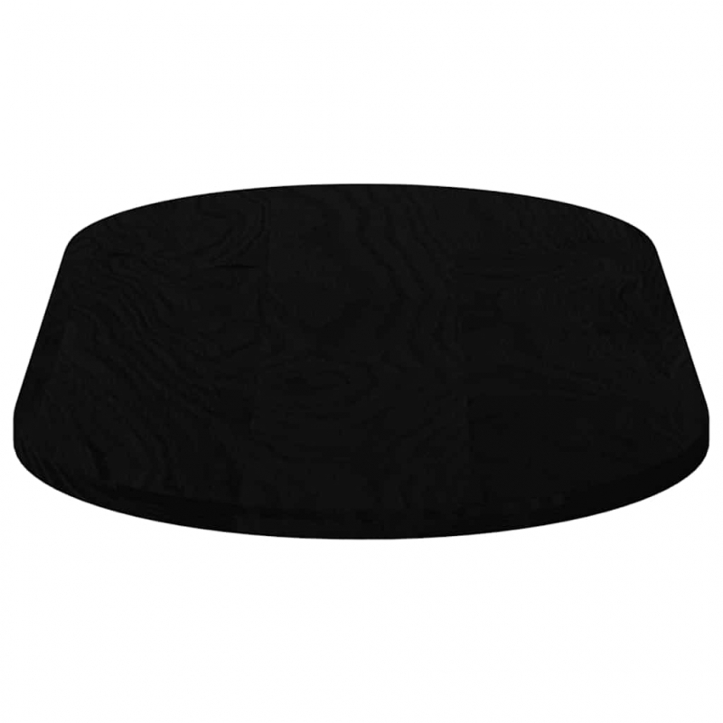 Tischplatte Dunkelbraun 100x50x2 cm Massivholz Eiche Oval