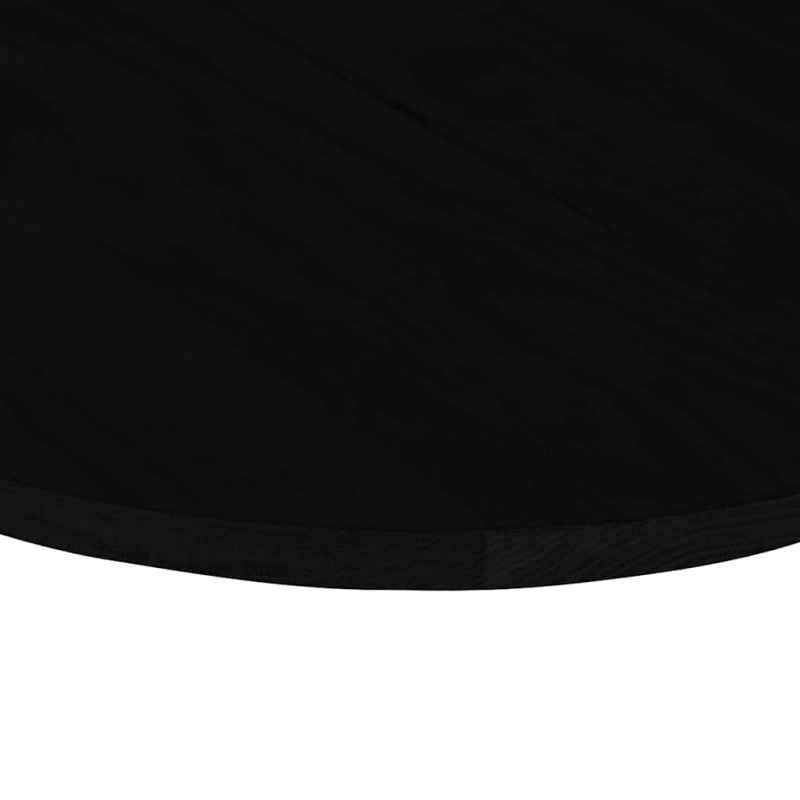 Tischplatte Dunkelbraun 140x60x2 cm Massivholz Eiche Oval