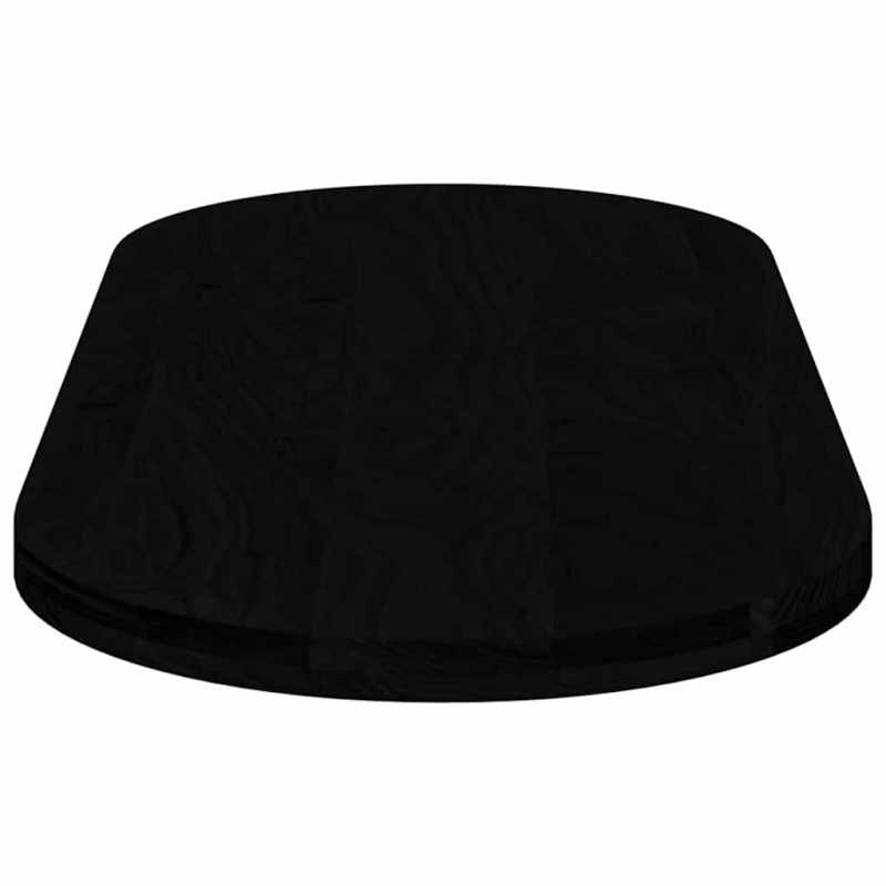 Tischplatte Dunkelbraun 140x60x4 cm Massivholz Eiche Oval