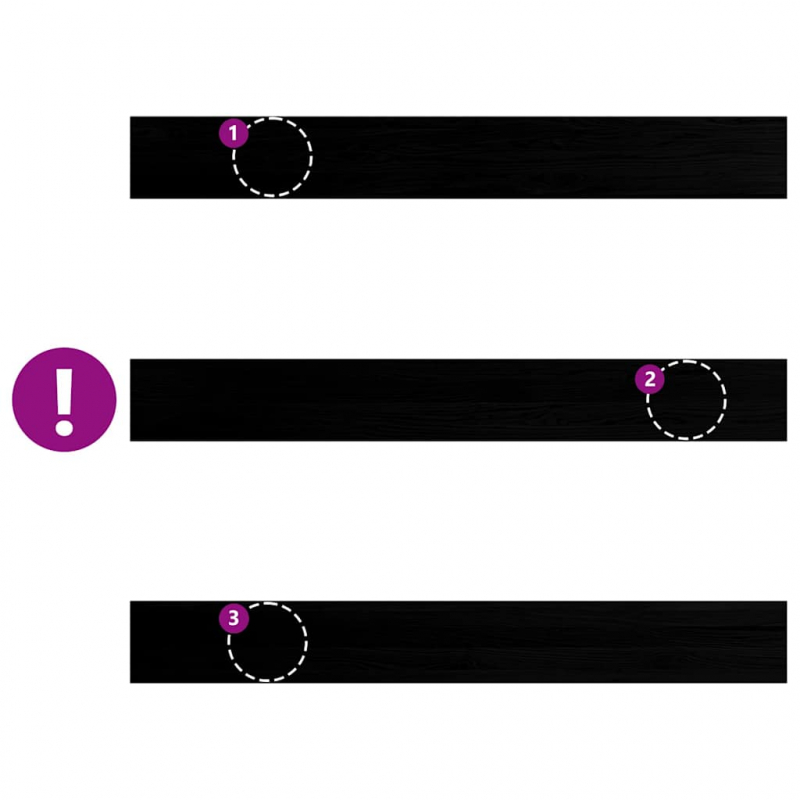 Fensterbänke 2 Stk. Dunkelbraun 160x20x2 cm Massivholz Eiche