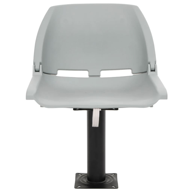 2-tlg. Bootssitz-Set Klappbar Kein Kissen Grau 48x51x41 cm