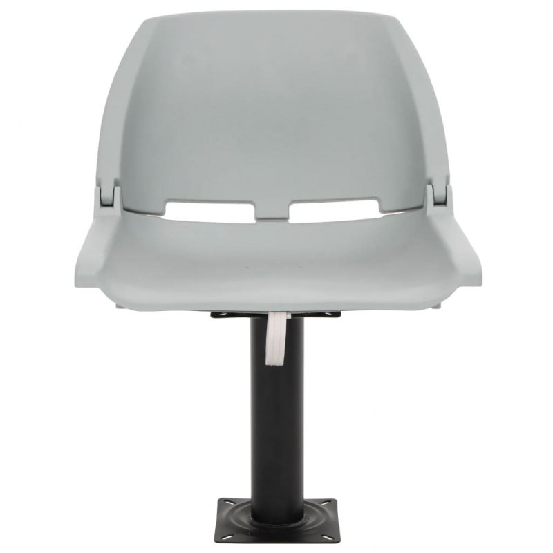 4-tlg. Bootssitz-Set Klappbar Kein Kissen Grau 48x51x41 cm